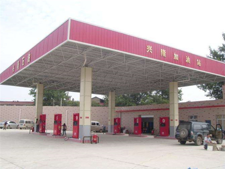 深圳加油站钢结构网架案例9